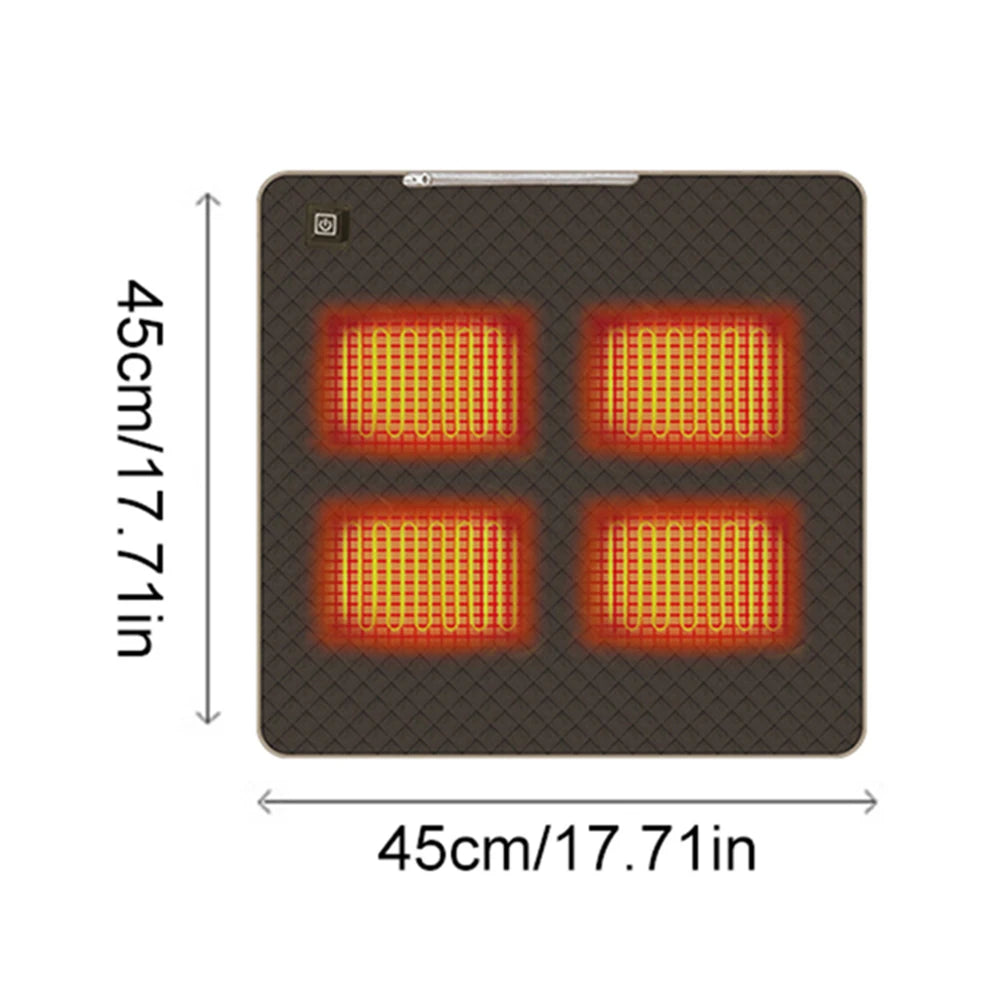 5V USB Sleeping Electric Heating Pad Heated Cushion Cold Resistant 3-Level Temperature for Outdoor Camping Heated Electric Mat