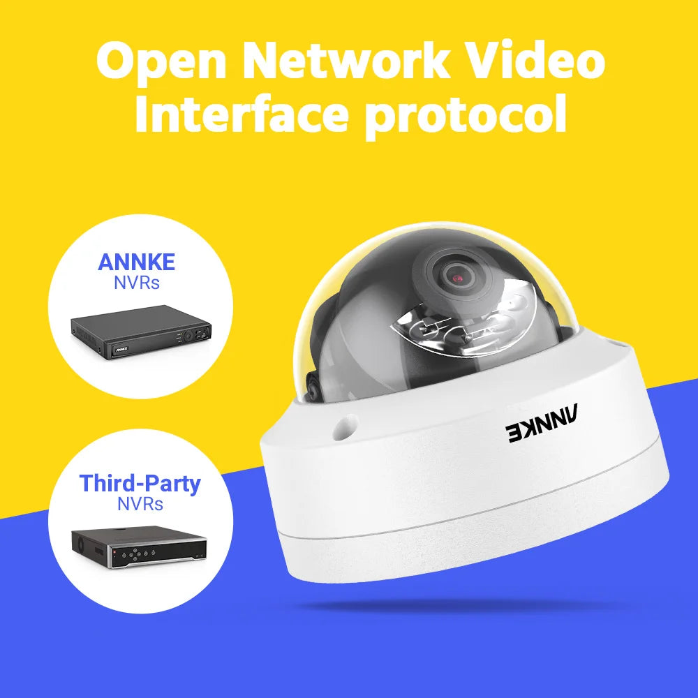 ANNKE 4K Smart Dual Light Network Camera IP67 IK08 Built-in Mic 8MP POE IP Cameras Motion detection H.265+ Smart Home 4mm