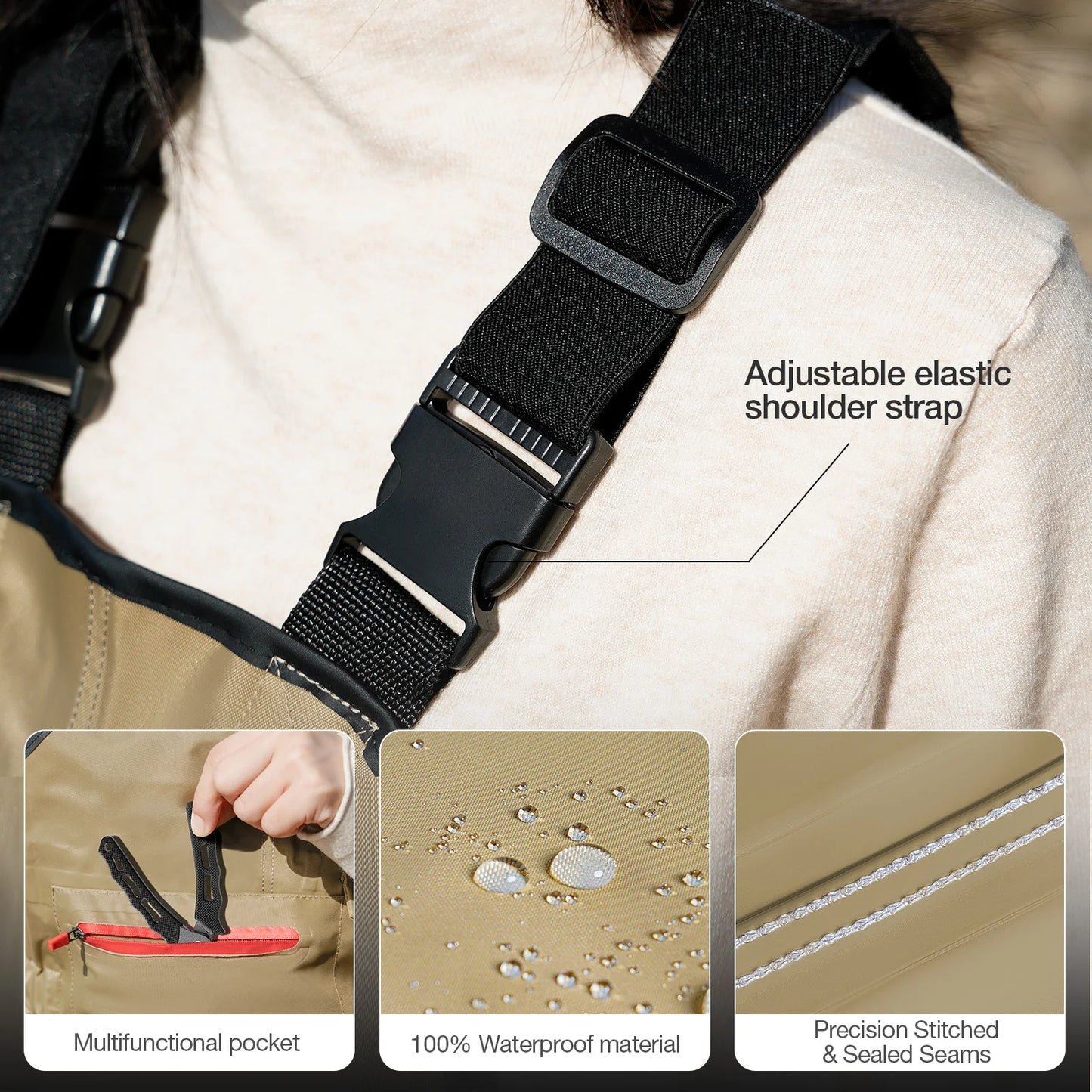 Ghosthorn Chest Waders for Kids Waterproof Youth Waders for Hunting Fishing Waders with Boots nylon Waders for Children