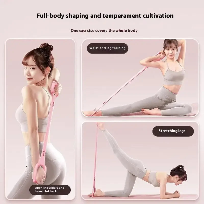 Sports Fitness Equipment Neck Exercise Stretching Resistance Band Yoga Pilates Circle Yoga And Fitness Accessories
