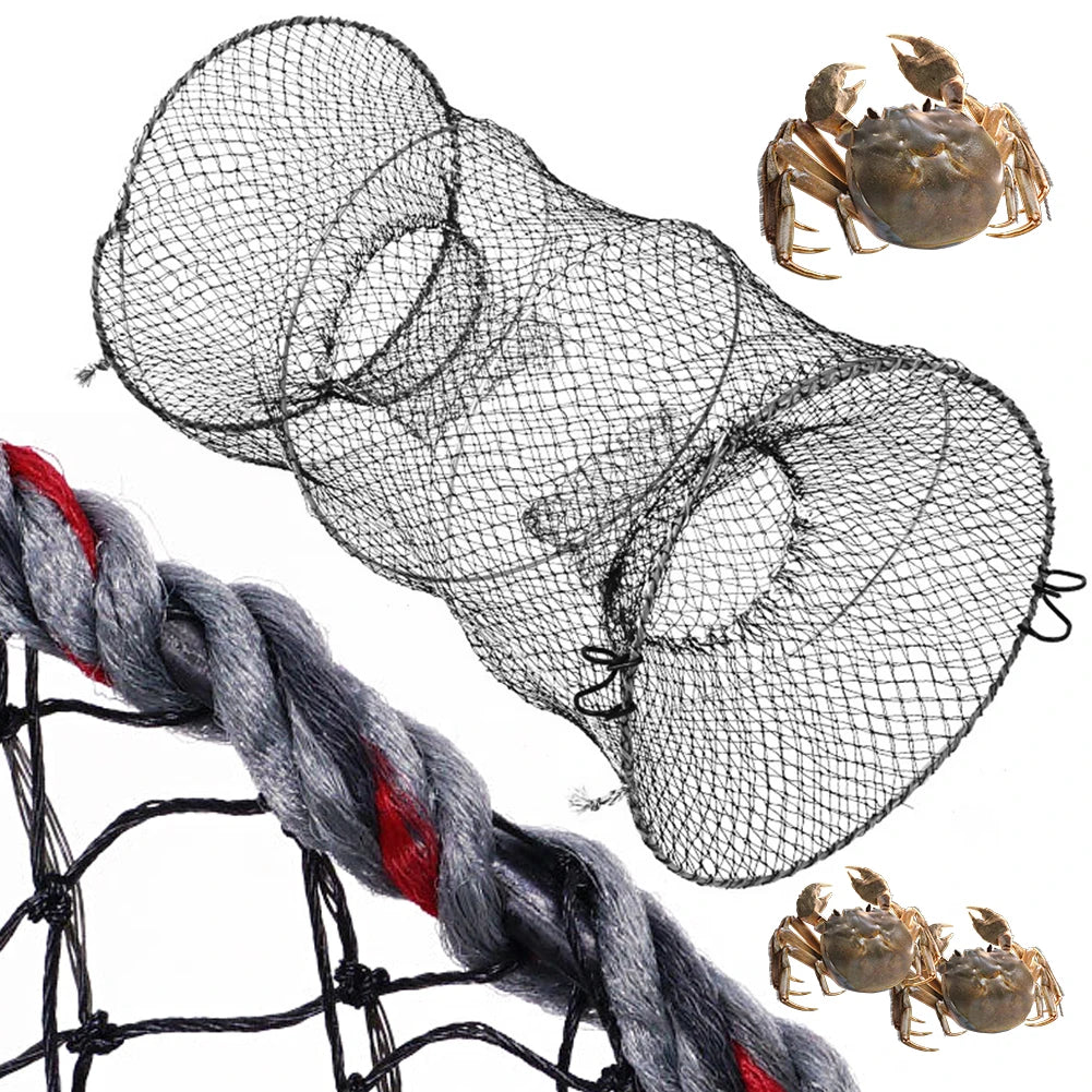 Folding Crab Trap Folding Fishing Net Shrimp Fish Trap Collapsible Casting Net Telescopic Fishing Traps Net for Lobster Shrimp