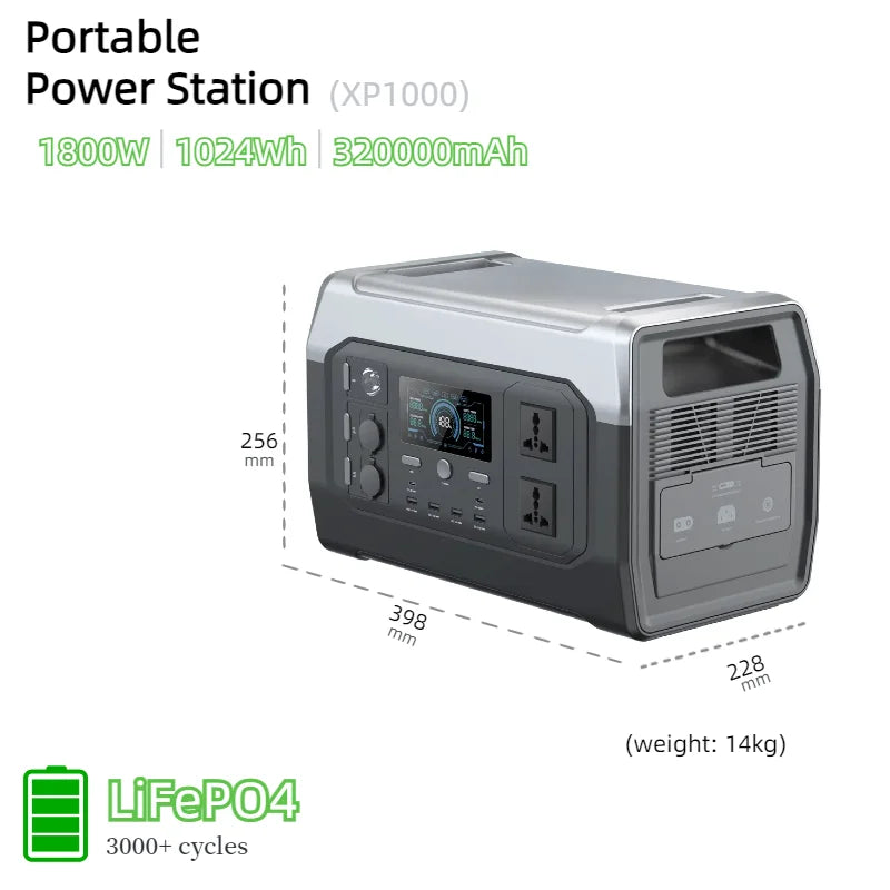 Outdoor Station 200W 500W 1000W 1800W 2400W 2600W LiFePO4 Power Station Portable Generator for Camping RV-trip UPS for Starlink