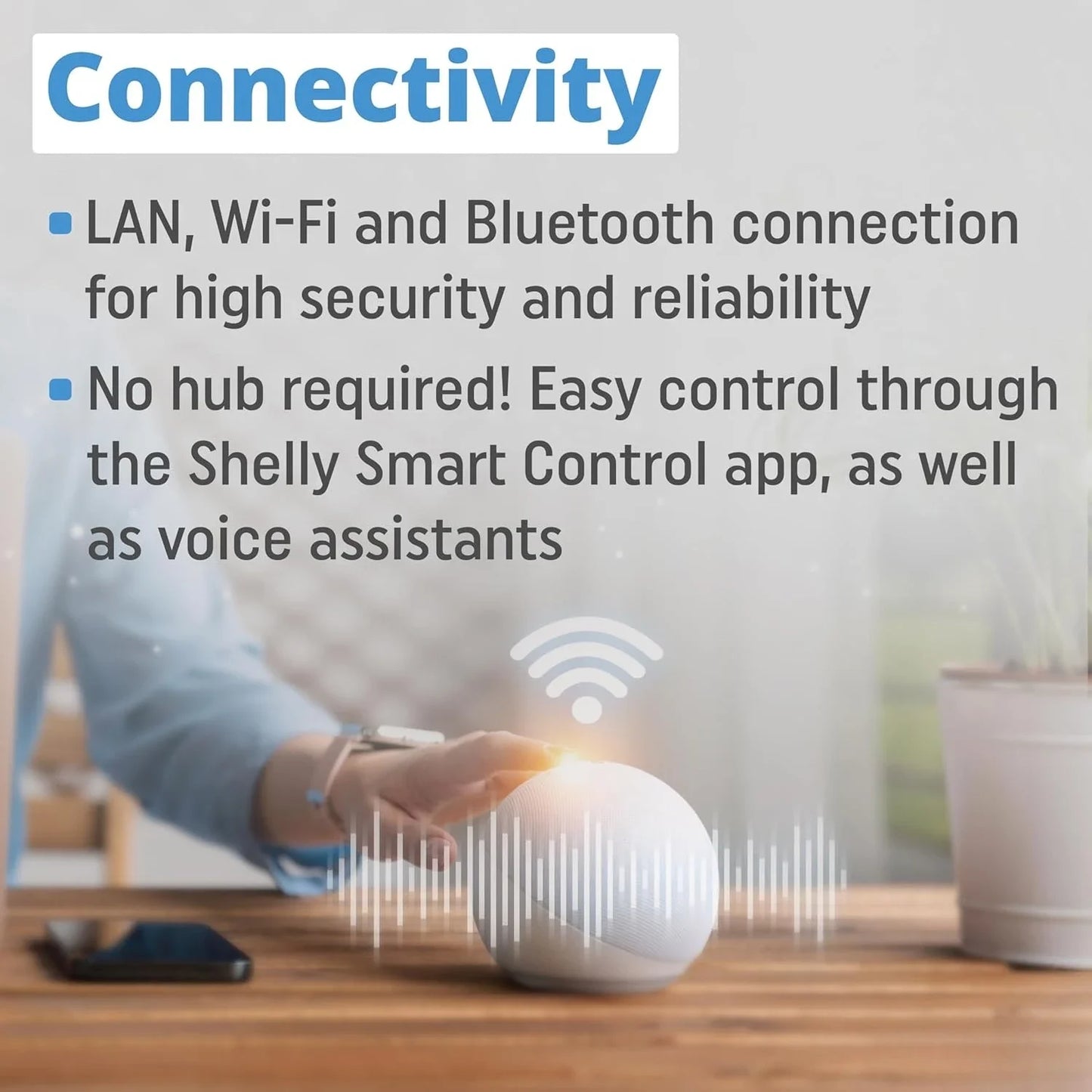 EM 50A Wi-Fi & LAN Energy Meter with Contactor Control | DIN-Rail Home Automation | Bluetooth Gateway | Compatible