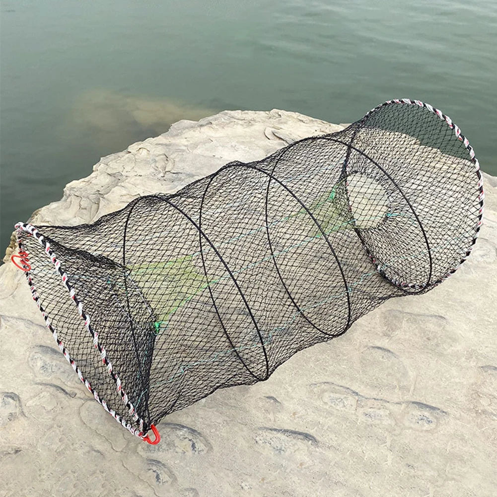 Folding Crab Trap Folding Fishing Net Shrimp Fish Trap Collapsible Casting Net Telescopic Fishing Traps Net for Lobster Shrimp