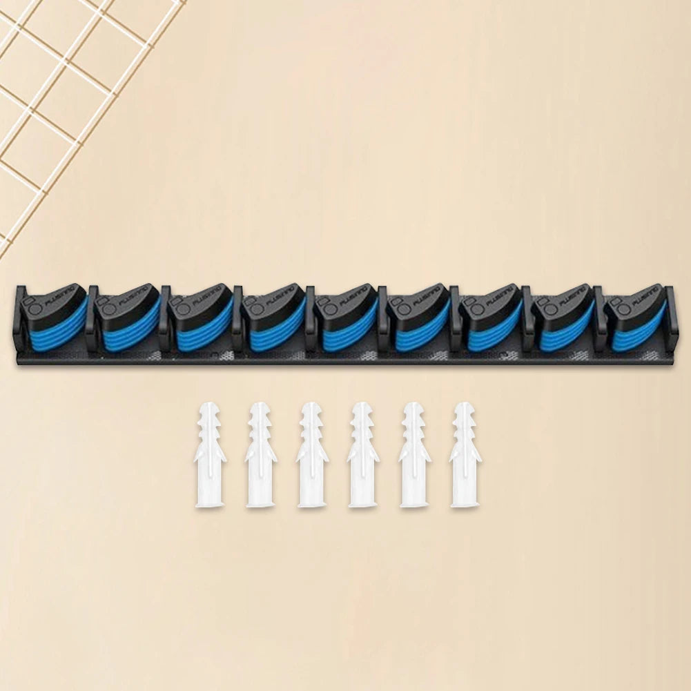 Wall Mounted Fishing Pole Holder Vertical and Horizontal Fishing Rod Storage Hanging Bracket Display Hanger for Storing 9 Rods