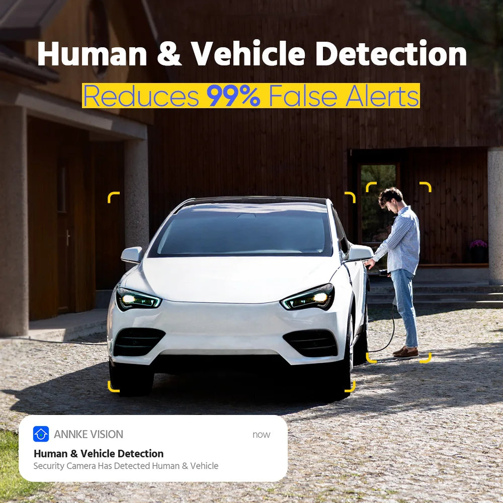 ANNKE 4K Smart Dual Light Network Camera IP67 IK08 Built-in Mic 8MP POE IP Cameras Motion detection H.265+ Smart Home 4mm