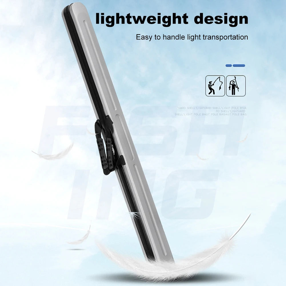 Hard Shell Fishing Tackle Bag Portable Fishing Pole Carry Organizer Waterproof Rod Holder Bag Large Capacity for Fishing Lovers