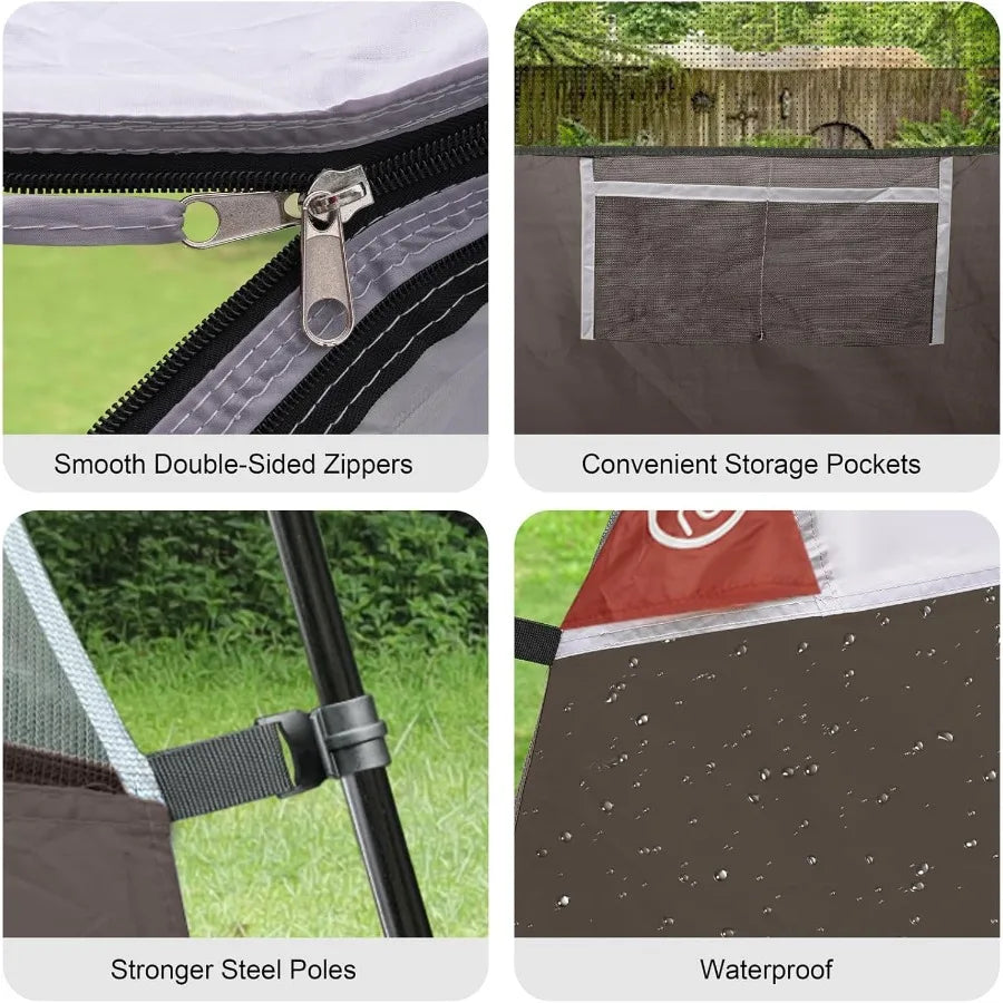 Tents for Camping 6 Person Tent Waterproof Windproof Double Layer Family Camping Tent Easy Setup Dome Tent with Large Mesh Wind