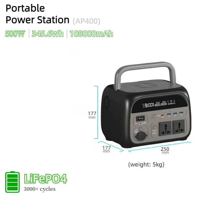 Outdoor Station 200W 500W 1000W 1800W 2400W 2600W LiFePO4 Power Station Portable Generator for Camping RV-trip UPS for Starlink