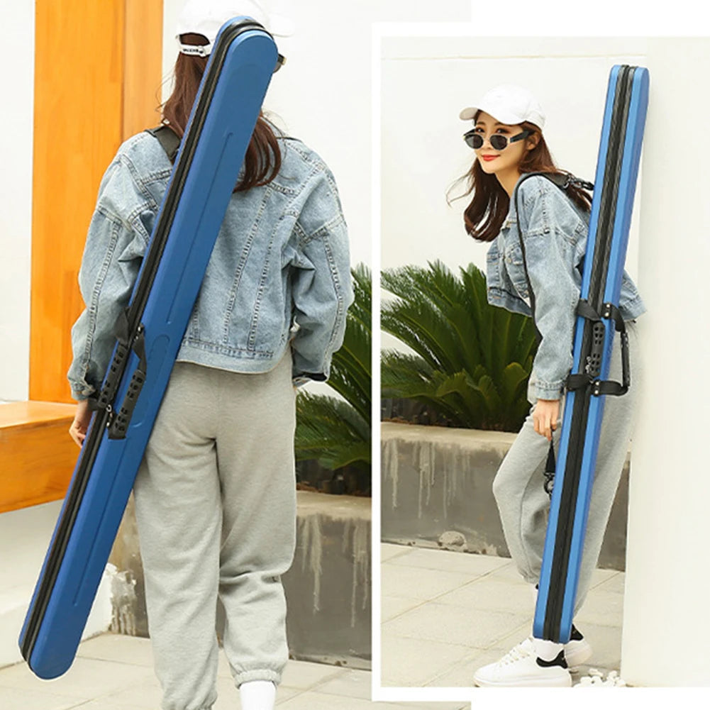 Hard Shell Fishing Tackle Bag Portable Fishing Pole Carry Organizer Waterproof Rod Holder Bag Large Capacity for Fishing Lovers