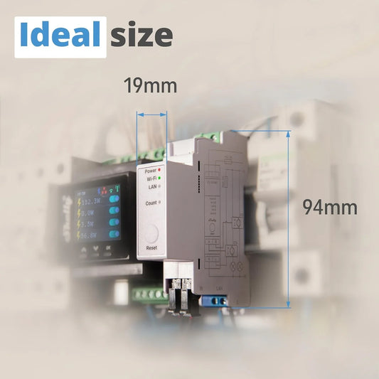 EM 50A Wi-Fi & LAN Energy Meter with Contactor Control | DIN-Rail Home Automation | Bluetooth Gateway | Compatible