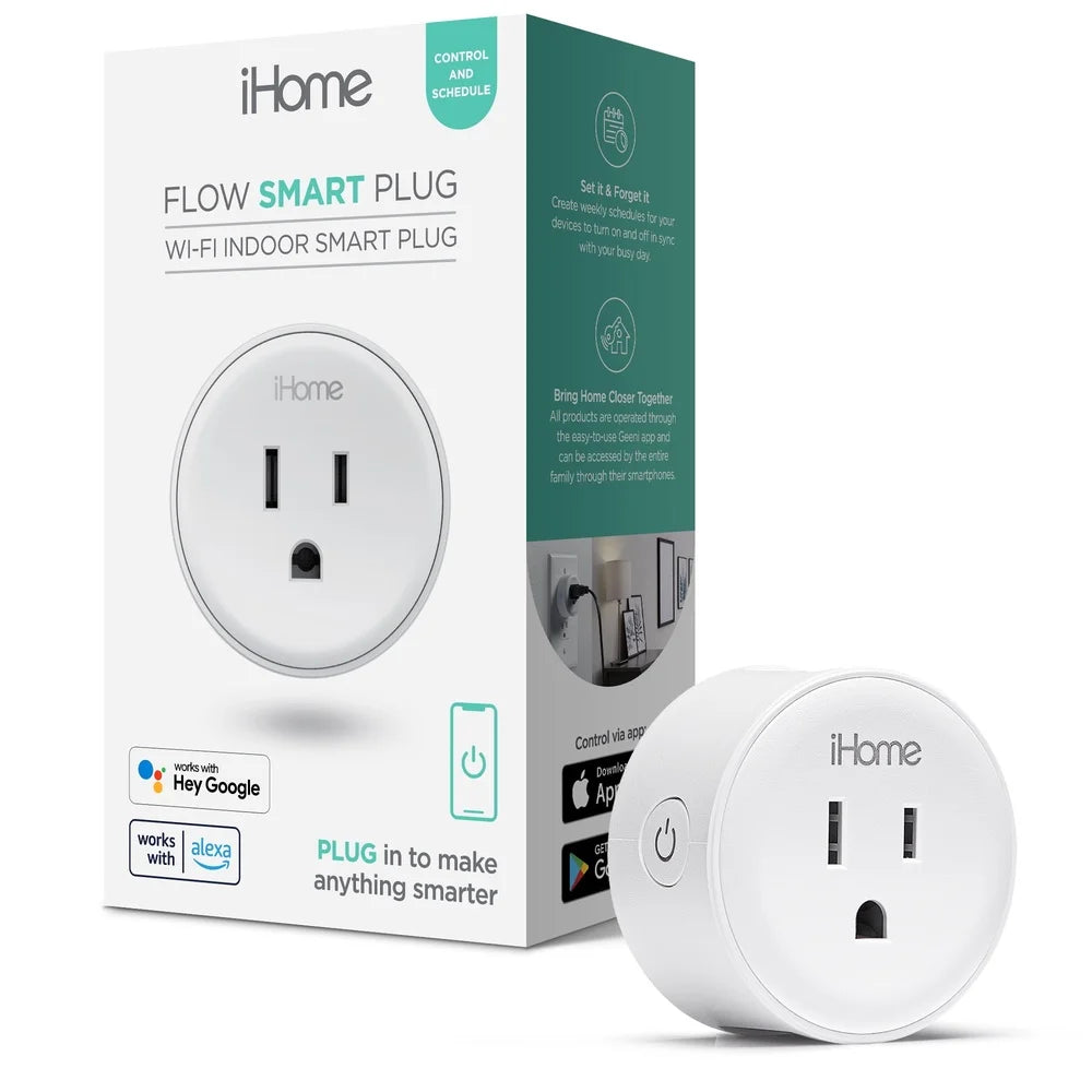 Smart Plug Wi-Fi Enabled Voice Control Compatible with Alexa Google Home App Control Energy Efficient 10 Amps Home Automation