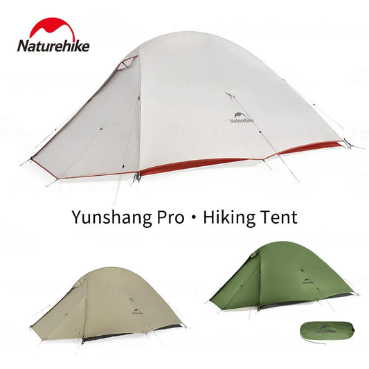 Naturehike Cloud Up Pro Trekking Tent 20D Nylon 1/2 People Tent Ultralight Portable Outdoor Travel Camping Tent With Floor Mat