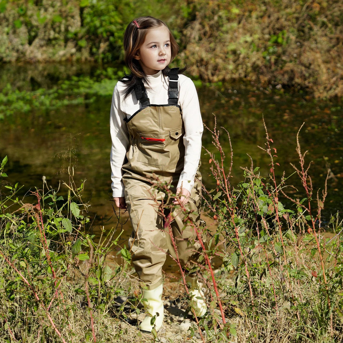 Ghosthorn Chest Waders for Kids Waterproof Youth Waders for Hunting Fishing Waders with Boots nylon Waders for Children