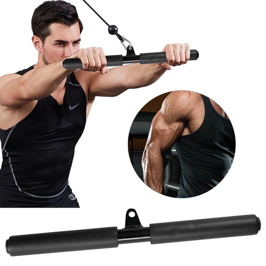 Back Blaster Straight Handle with Non-Slip Grip Muscle Pulling Bar LAT Pull Down Straight Rotating Bar Gym Trainer Accessories
