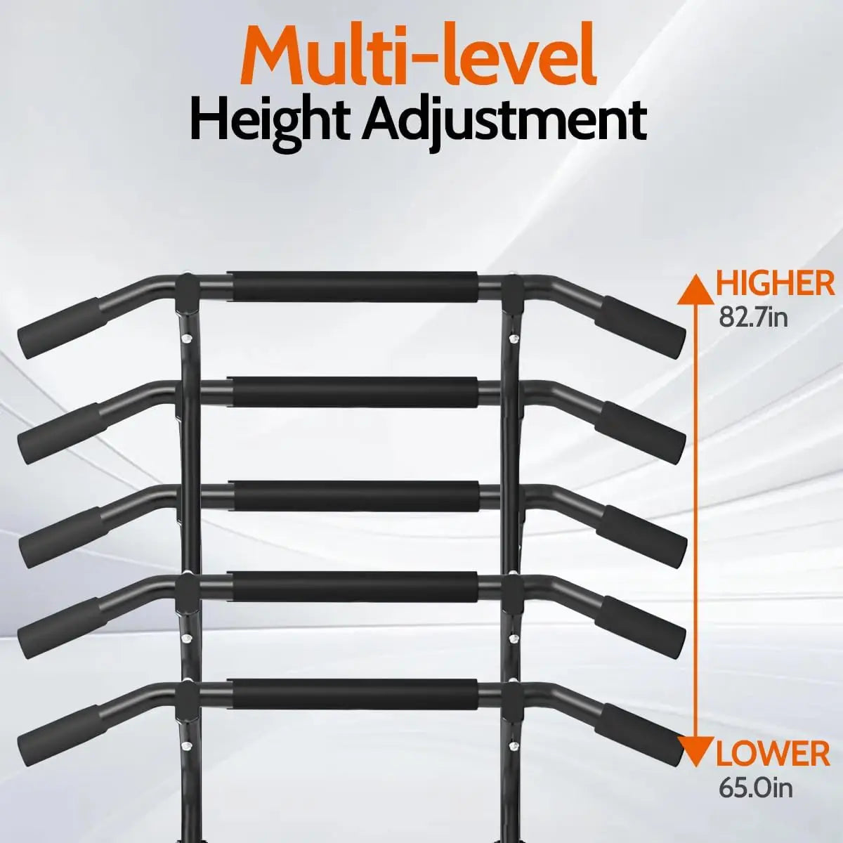 Power Tower Pull Up Dip Stander, Height Adjustable Multi-functional Home Strength Training Gym Equipment, Easy to Install, Durab