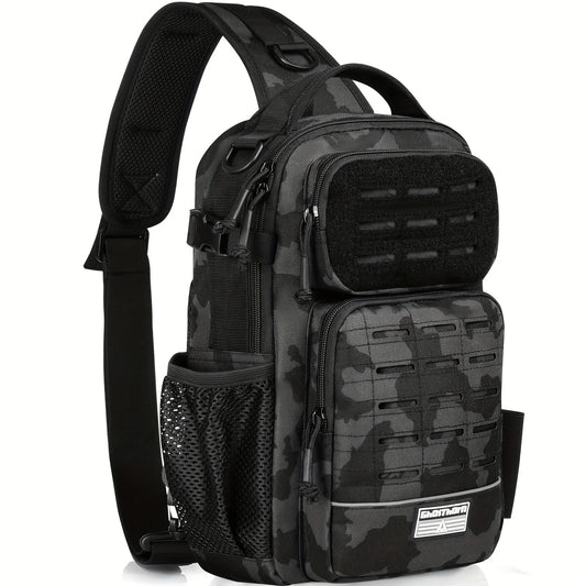 Fishing Backpack Tackle Sling Bag -Lightweight Sling Tackle Storage Bag- Fishing Backpack with Rod Holder gifts