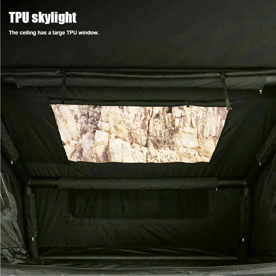 2025 Upgraded Canvas Inflatable Camping Tent with Pump Easy Setup Blow Up Air Tent for Camping No Assembly Needed Air Tent with