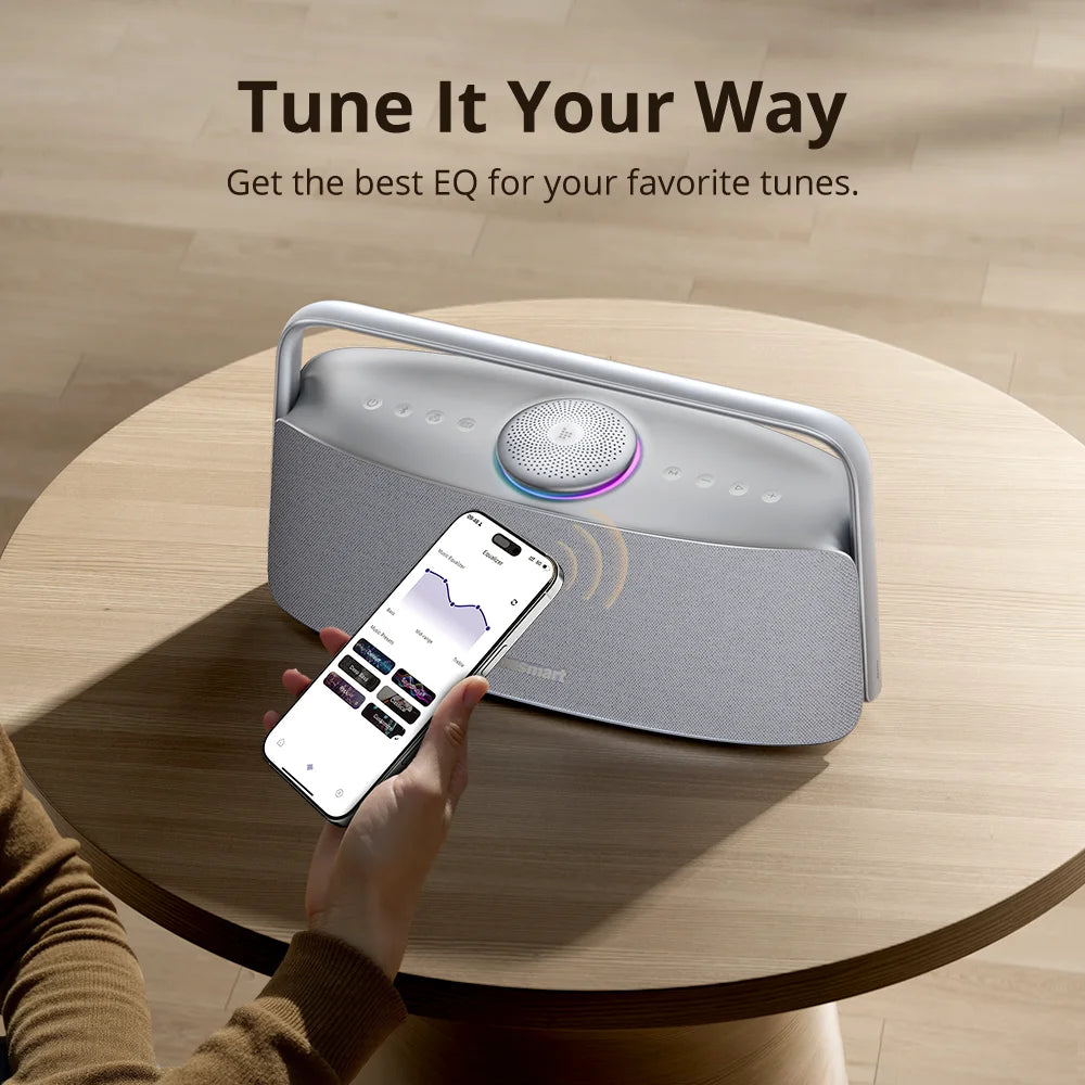 Tronsmart Fiitune X30 Bluetooth Speaker Wireless Speake with Hi-Res Audio, 80W, IPX6, APP Control, Portable Handle Home Speaker