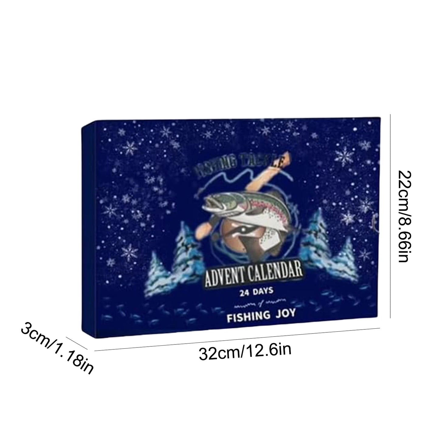 2025 Fishing Advent Calendar 24 Days Fishing Lures Set Fishing Christmas Advent Calendar Xmas Surprise Gift for Men