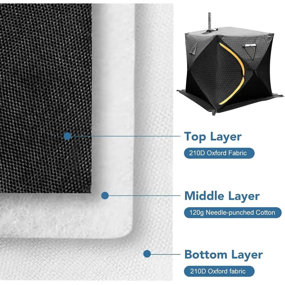 4-Person Outdoor Sauna Tent - 5.91ft x 5.91ft x 6.23ft Home Dry Sauna Box for Easy Setup, Insulated Tent Ideal for Backyard Gym