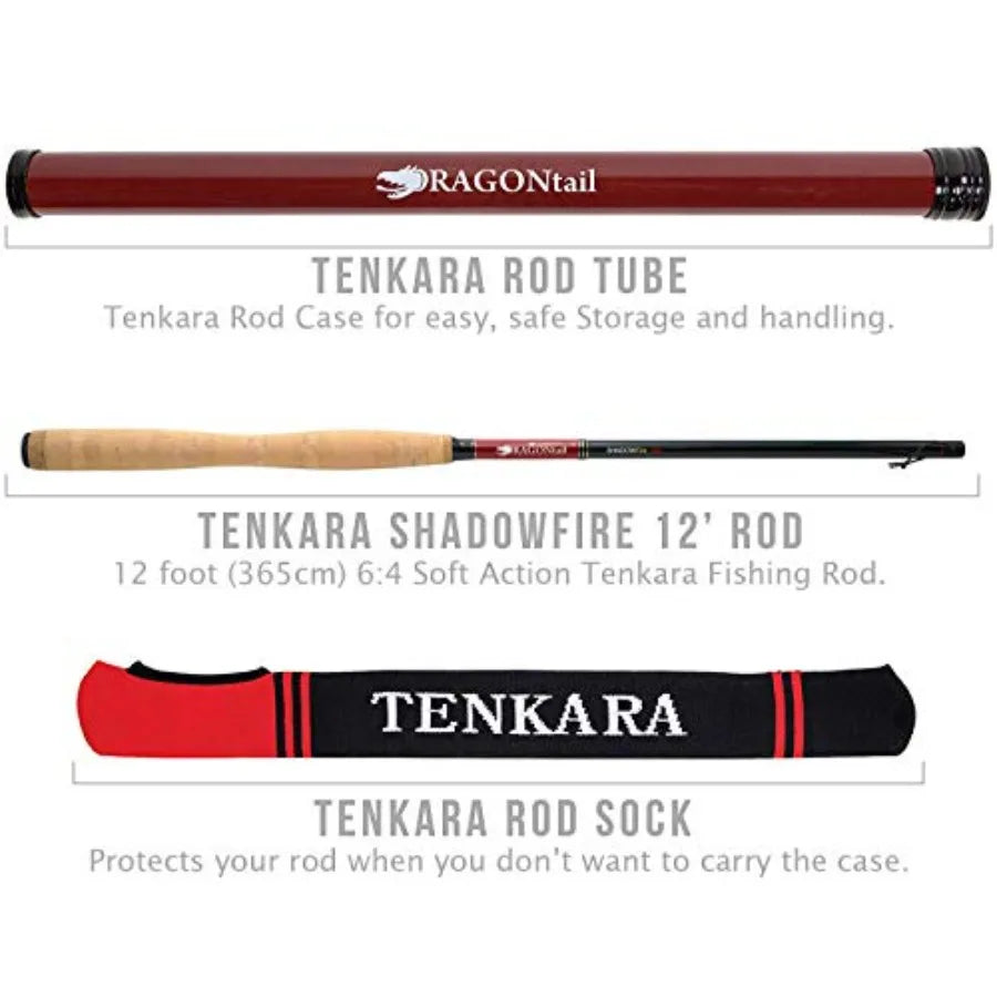 Shadowfire 365 12' Tenkara Fly Fishing Rod for Precision Casting in Mountain Streams and Small Rivers UltraLightweig