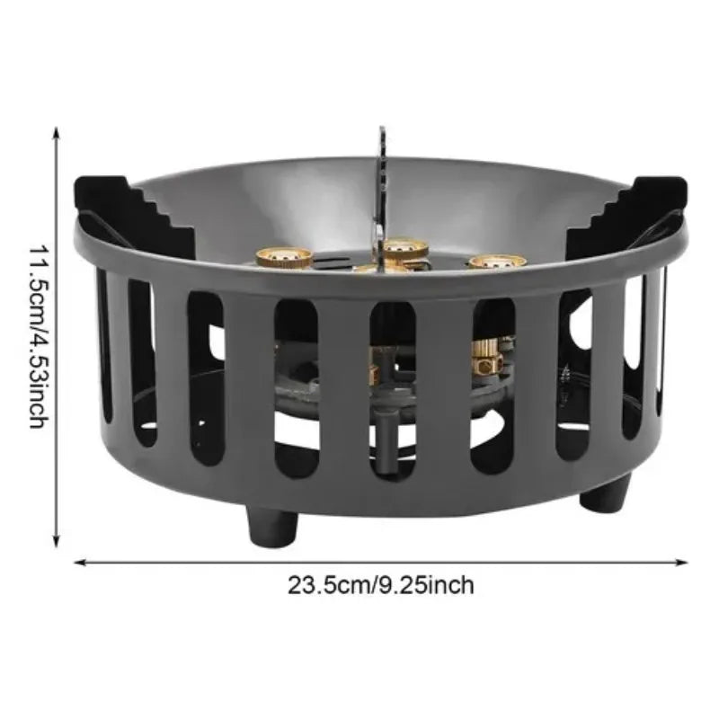 Portable Camping Stove with 3 Adapters 72000 BTU Windproof Electronic Ignition for Hiking Picnics and Outdoor Cooking