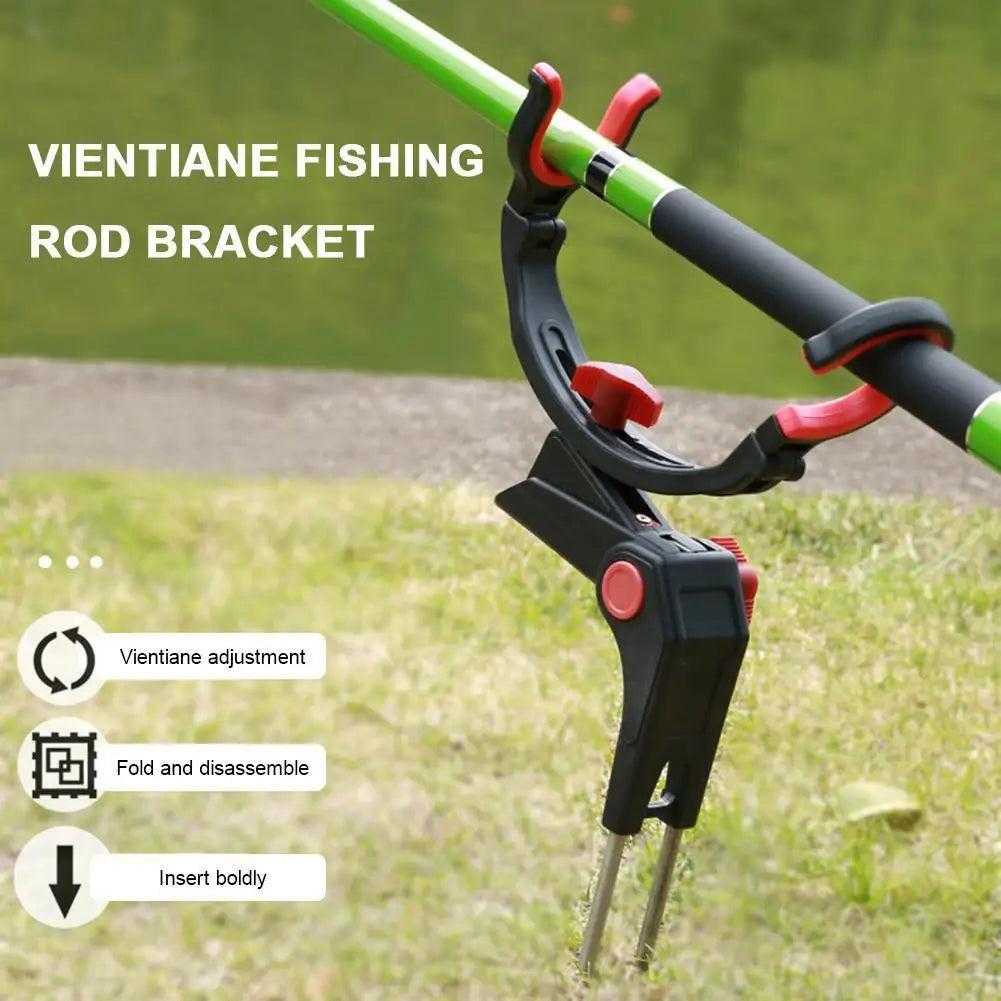 Professional Fishing Rod Racks Fishing Fixed Pole Holder Foldable Bracket Sea Lake Single/Double Fish Rod Support Rack Stand