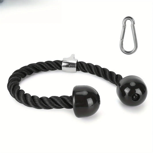 Fitness Cable Exercise Attachment D Handle, Pull Down Accessories, 27 In. Nylon Triceps Rope