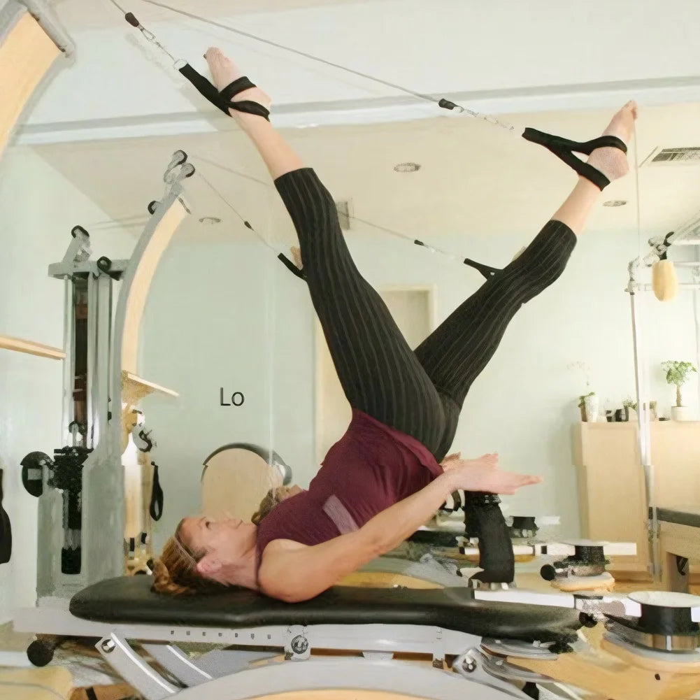 2PCS Pilates Straps Fitness D-Ring Straps D-Ring Exercise Straps Yoga Strap Exercise Accessories for Home Gym Workouts